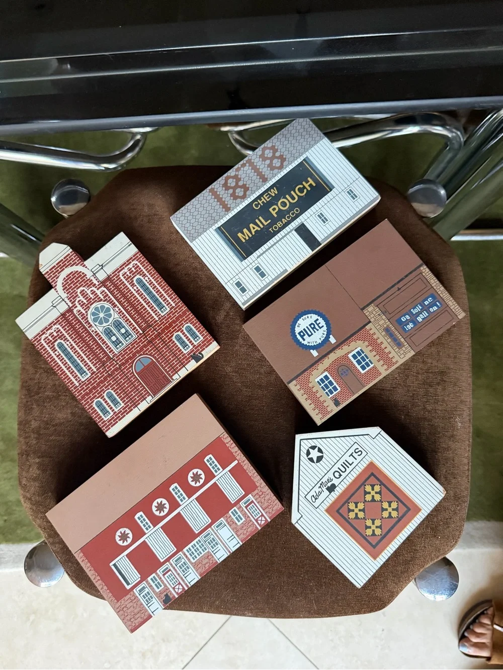 Vintage 1992 1993 The Cat’s Meow Village - Lot of 5 wooden buildings